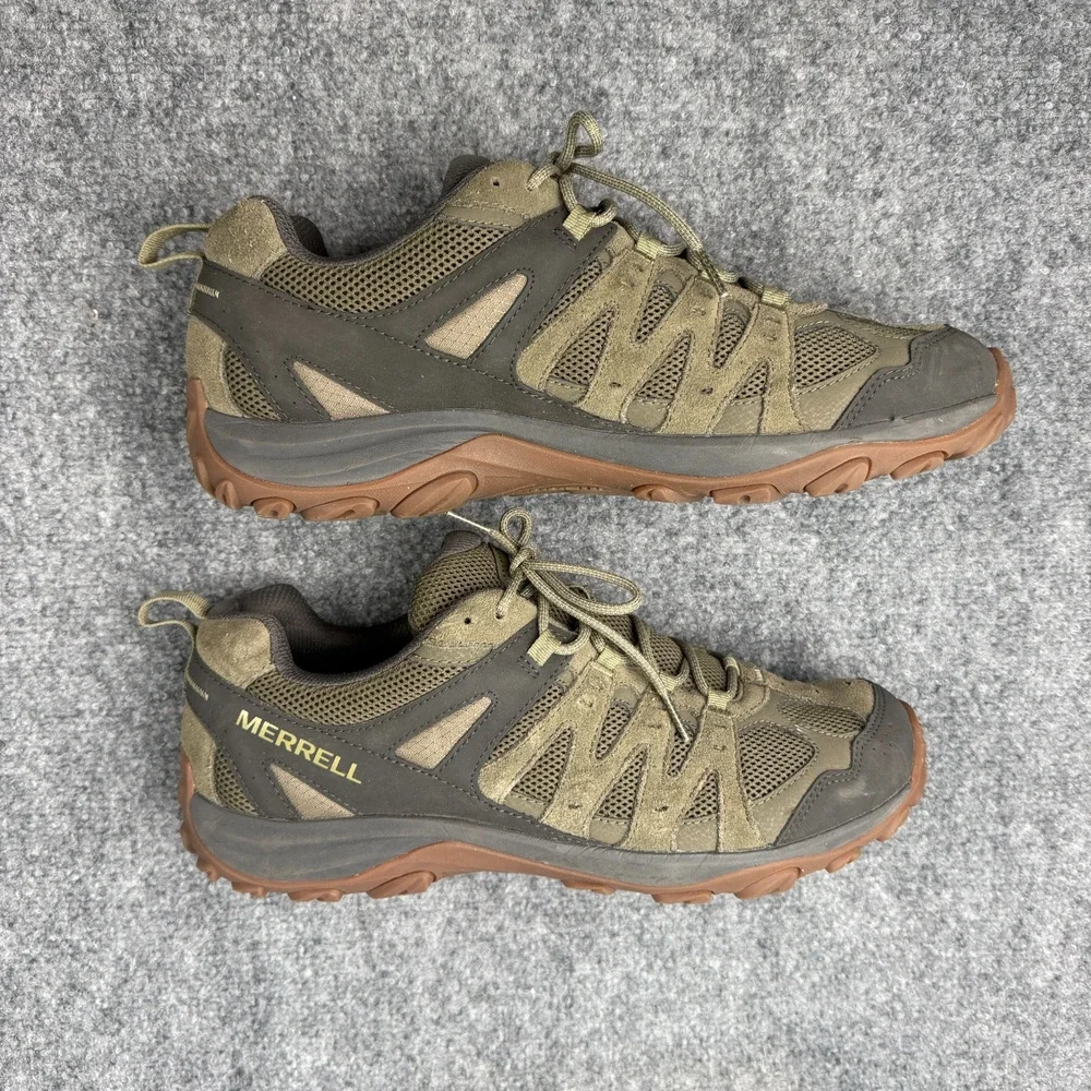 Merrell Accentor 3 Mens Hiking Shoes Olive Moss Trail Outdoor Sneakers Size 13